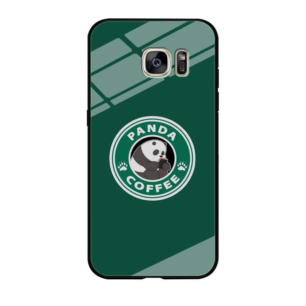 Panda Coffee Samsung Galaxy S7 Edge Case-Tempered Glass Case-Xtracase