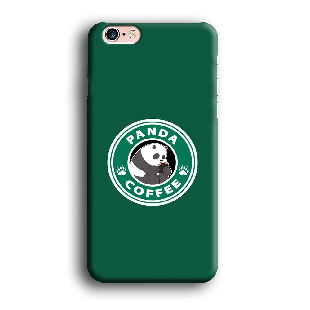 Panda Coffee iPhone 6 Plus | 6s Plus Case-Plastic / Full Wrap (3D Case)-Xtracase
