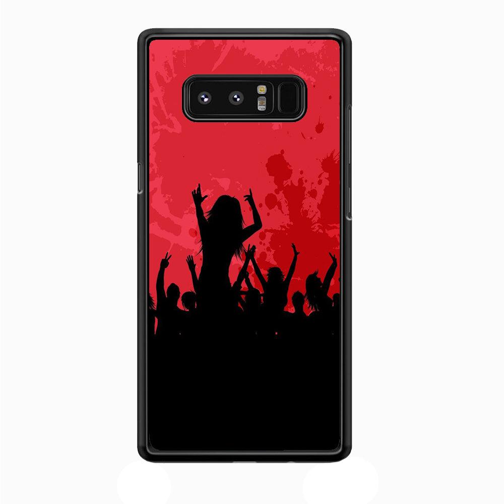 Party Silhouette Samsung Galaxy Note 8 Case-Plastic / Full Wrap (3D Case)-Xtracase