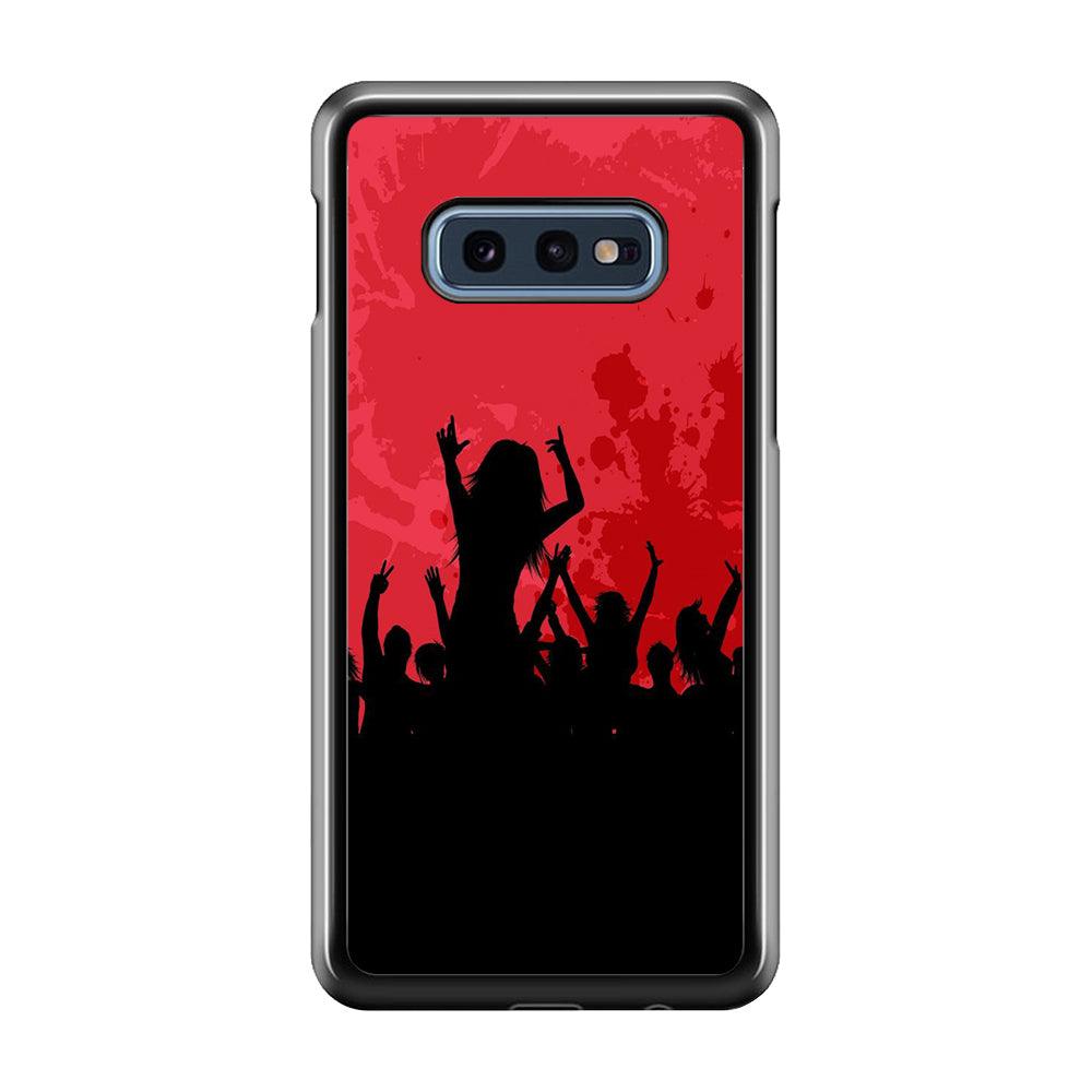 Party Silhouette Samsung Galaxy S10E Case-Plastic / Full Wrap (3D Case)-Xtracase