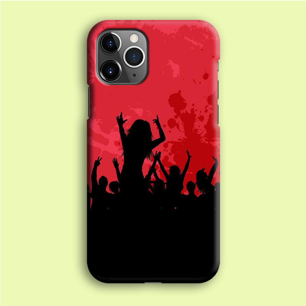 Party Silhouette iPhone 12 Pro Case-Plastic / Full Wrap (3D Case)-Xtracase