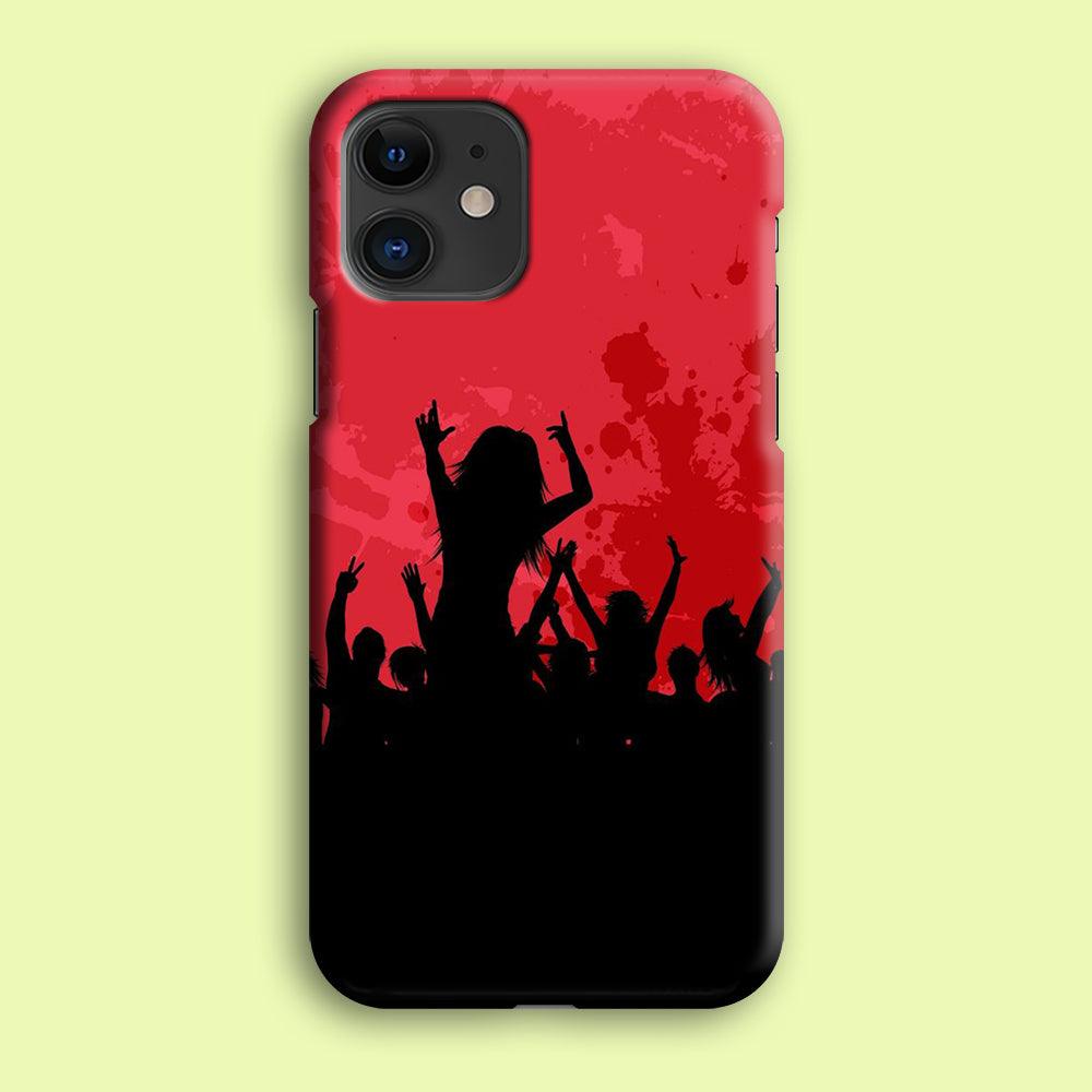 Party Silhouette iPhone 12 Mini Case-Plastic / Full Wrap (3D Case)-Xtracase