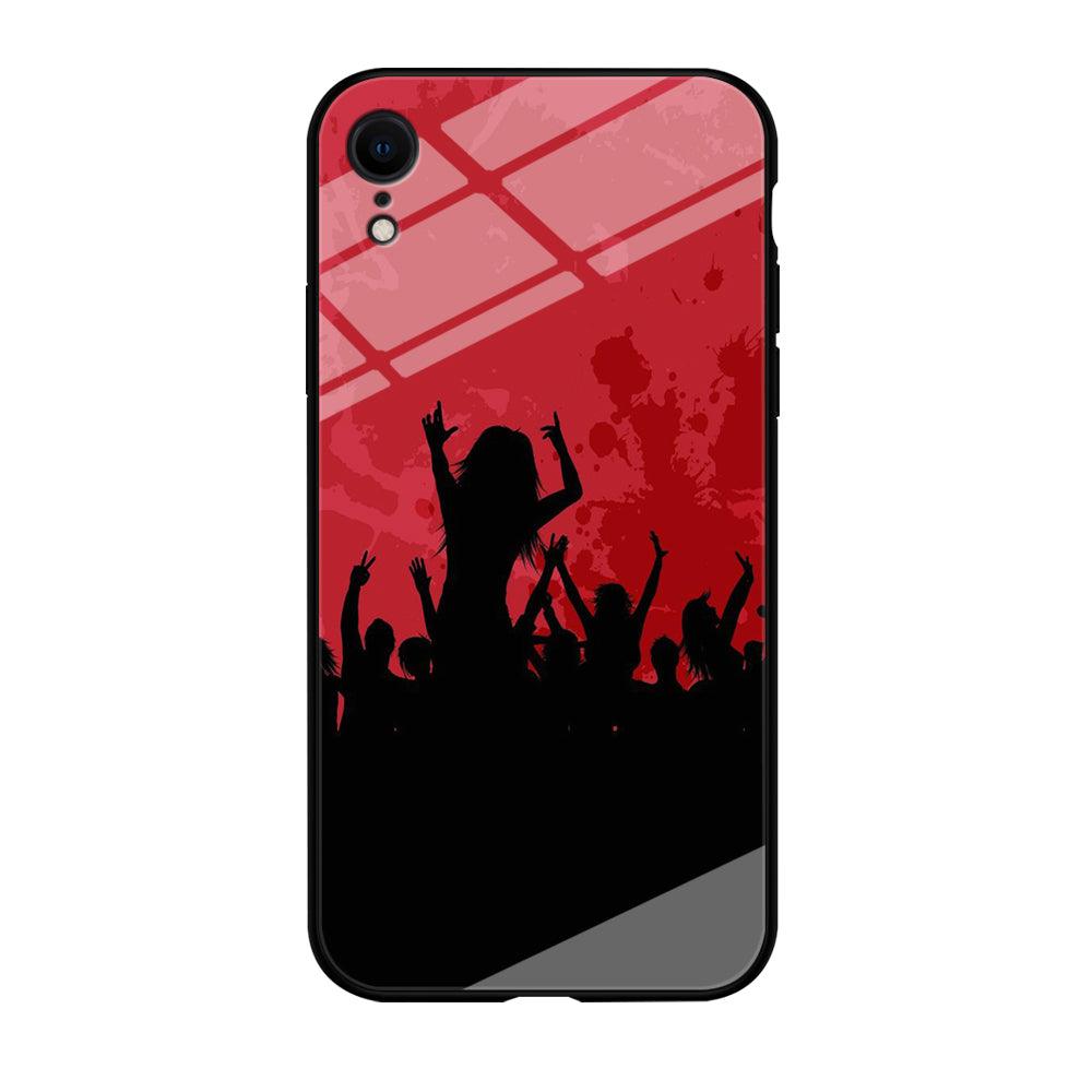 Party Silhouette iPhone XR Case-Tempered Glass Case-Xtracase