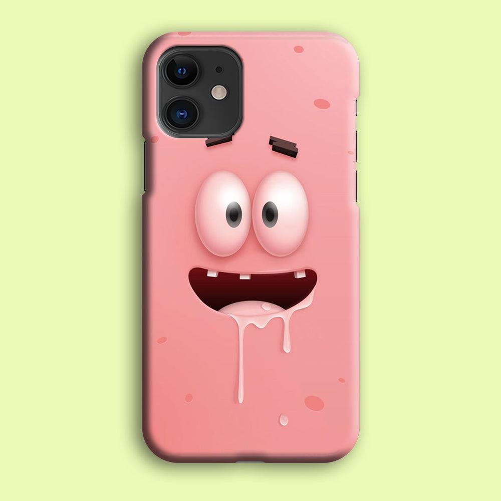Patrick Star smiling face iPhone 12 Mini Case-Plastic / Full Wrap (3D Case)-Xtracase