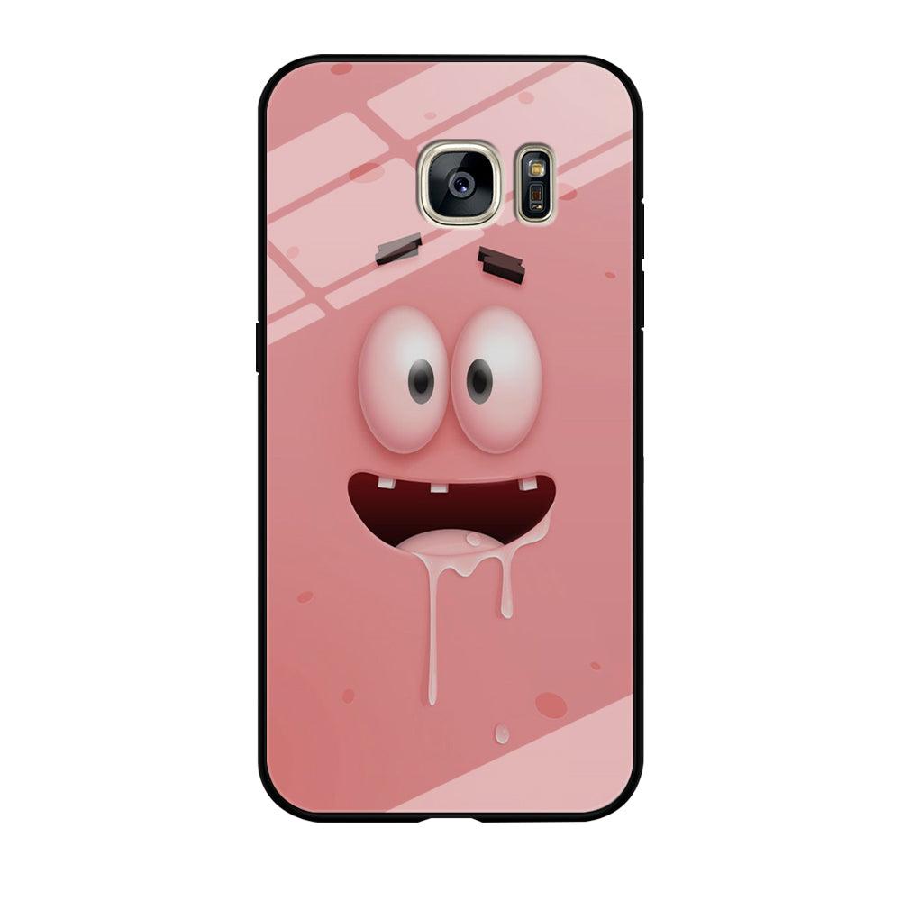 Patrick Star smiling face Samsung Galaxy S7 Edge Case-Tempered Glass Case-Xtracase