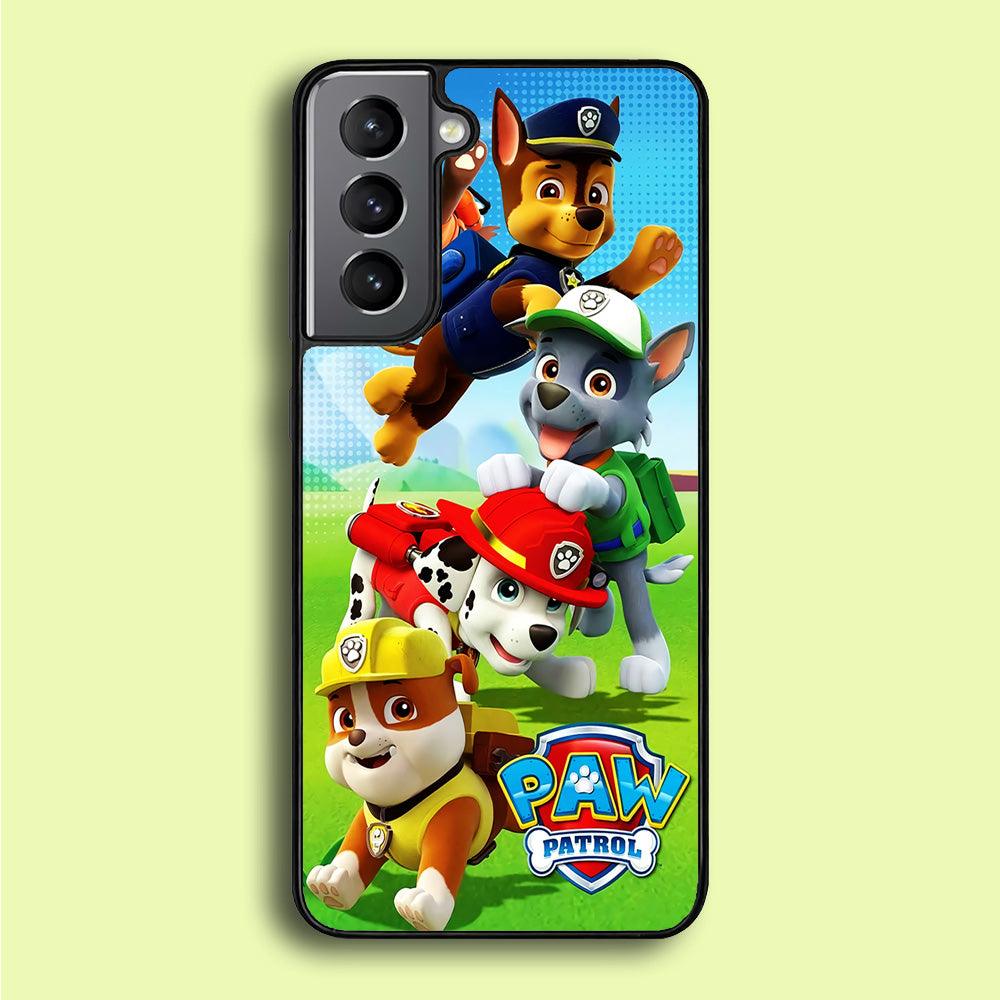 Paw Patrol Five Dogs Samsung Galaxy S21 Plus Case-Plastic / Full Wrap (3D Case)-Xtracase