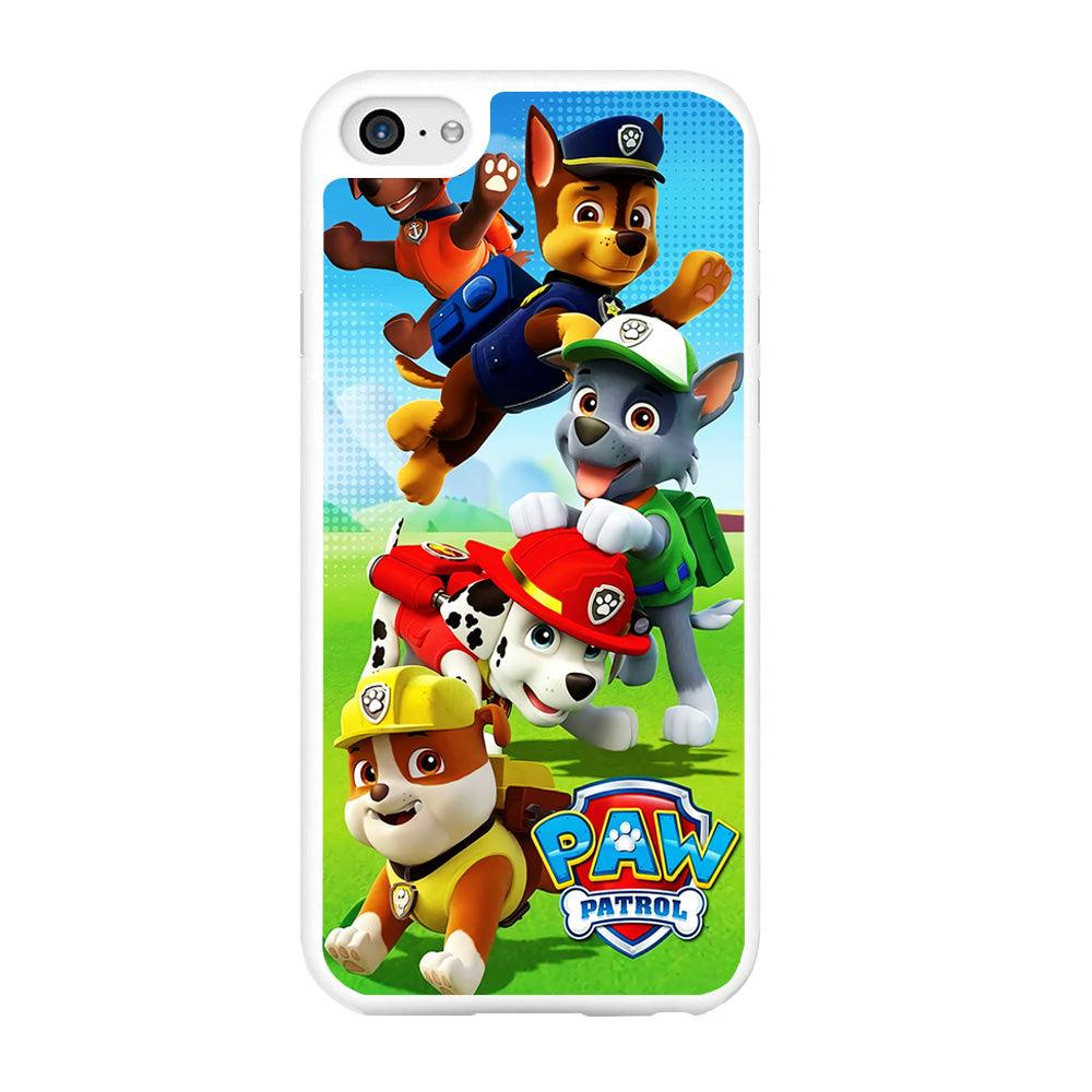 Paw Patrol Five Dogs iPhone 6 | 6s Case-Rubber / White (2D Case)-Xtracase