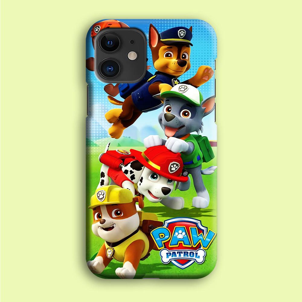 Paw Patrol Five Dogs iPhone 12 Case-Plastic / Full Wrap (3D Case)-Xtracase