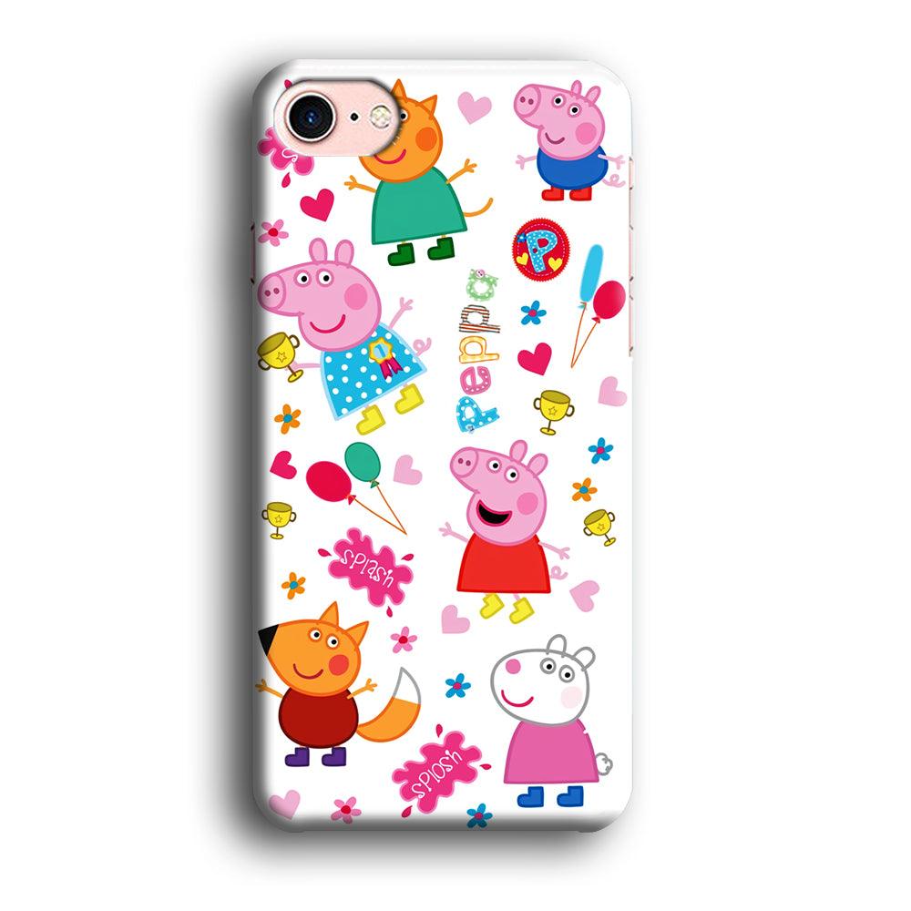 Peppa Pig and Friend iPhone SE 2020 Case-Plastic / Full Wrap (3D Case)-Xtracase