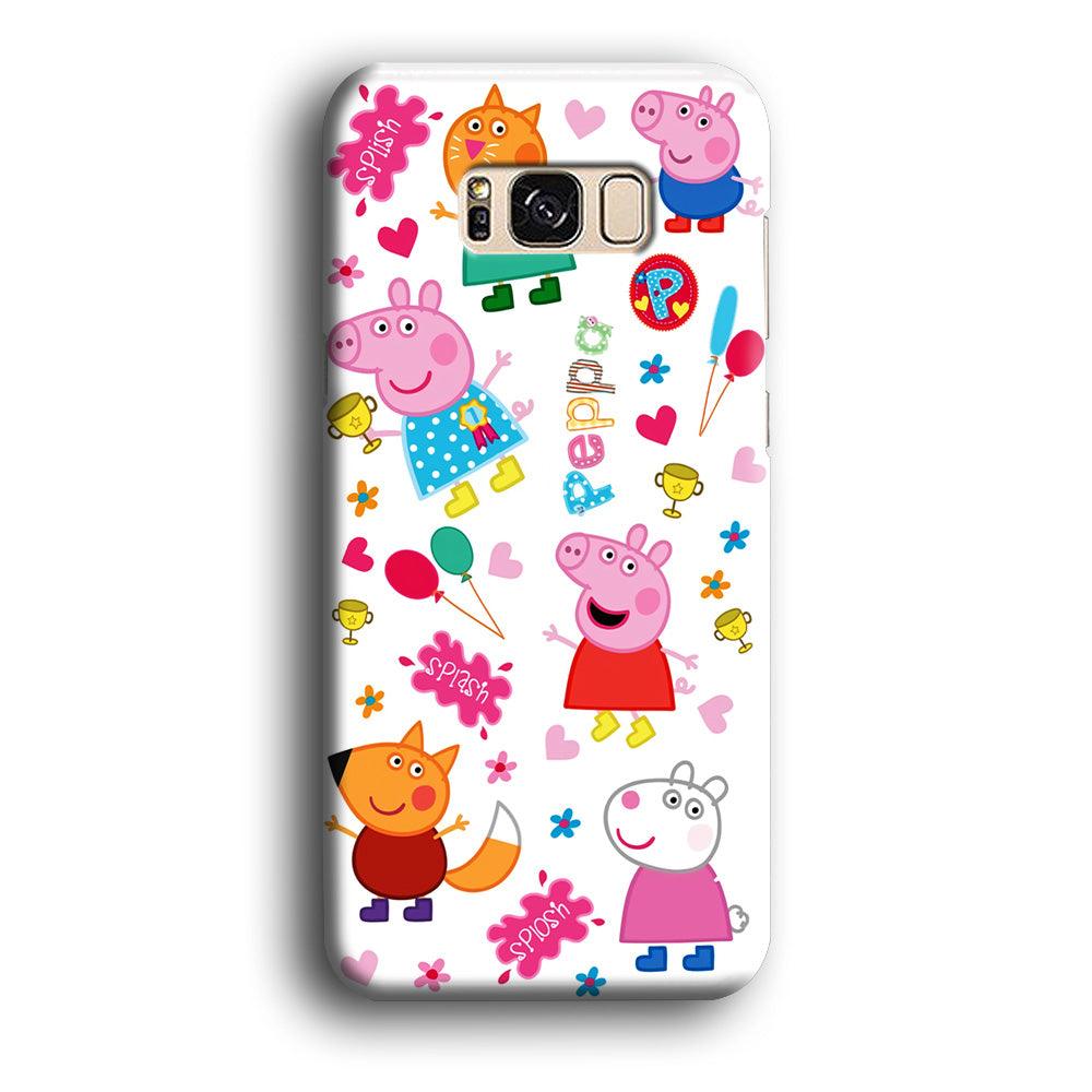 Peppa Pig and Friend Samsung Galaxy S8 Case-Plastic / Full Wrap (3D Case)-Xtracase
