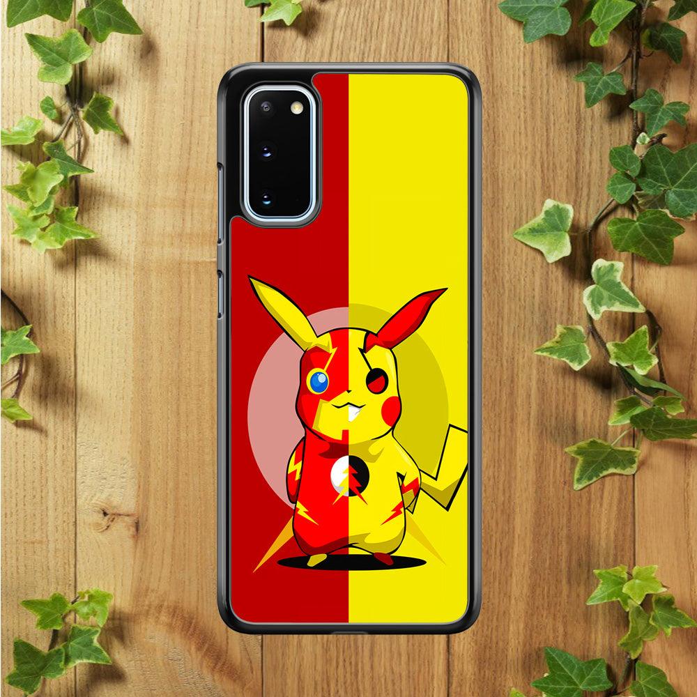 Pikachu and Flash Crossover Samsung Galaxy S20 Case-Plastic / Full Wrap (3D Case)-Xtracase