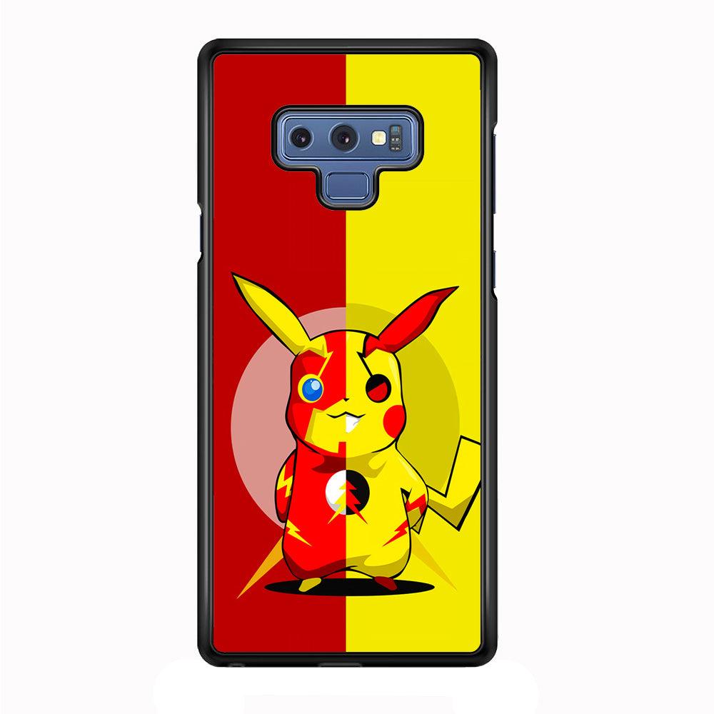 Pikachu and Flash Crossover Samsung Galaxy Note 9 Case-Rubber / Black (2D Case)-Xtracase