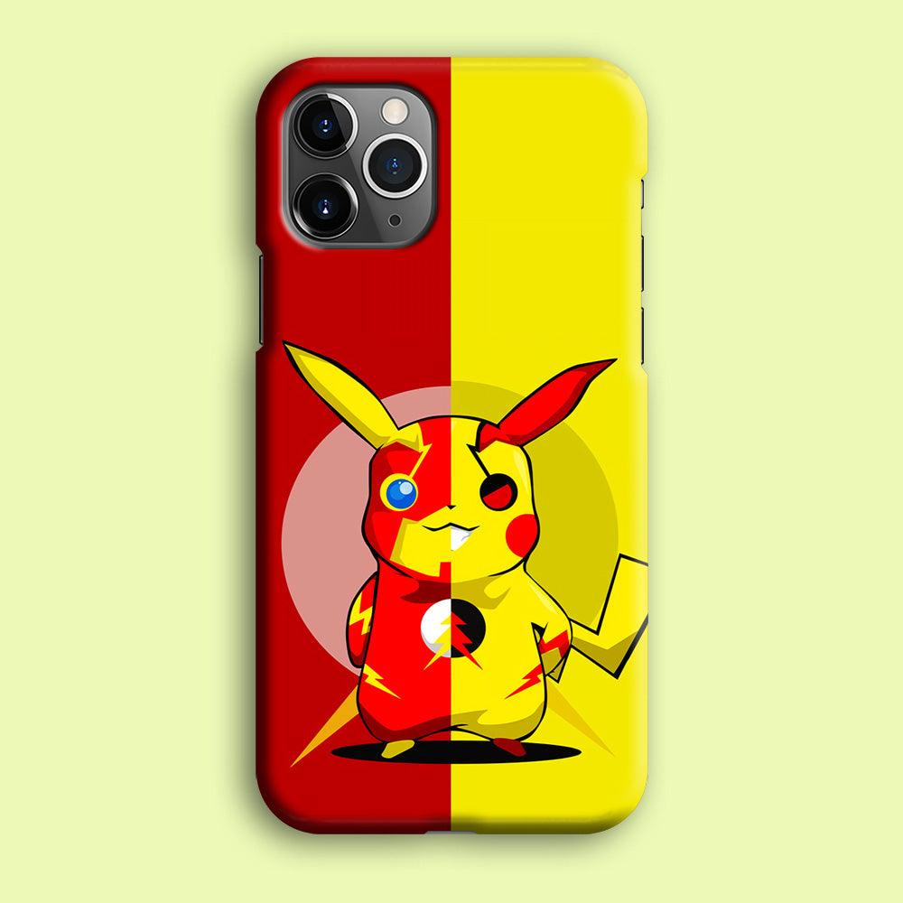 Pikachu and Flash Crossover iPhone 12 Pro Max Case-Plastic / Full Wrap (3D Case)-Xtracase