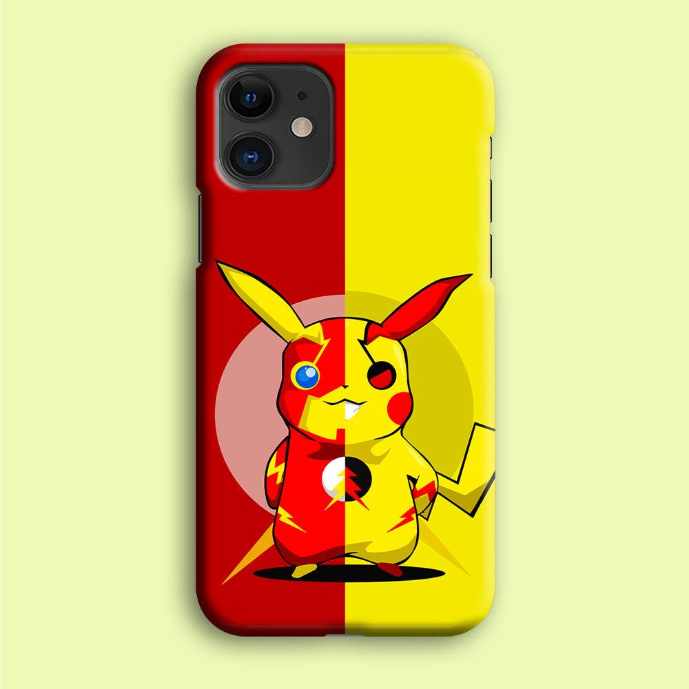 Pikachu and Flash Crossover iPhone 12 Mini Case-Plastic / Full Wrap (3D Case)-Xtracase