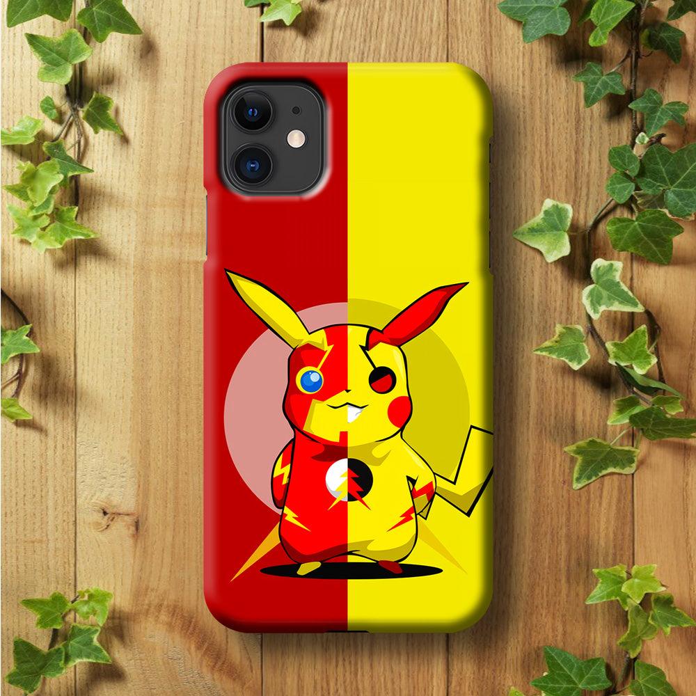 Pikachu and Flash Crossover iPhone 11 Case-Plastic / Full Wrap (3D Case)-Xtracase