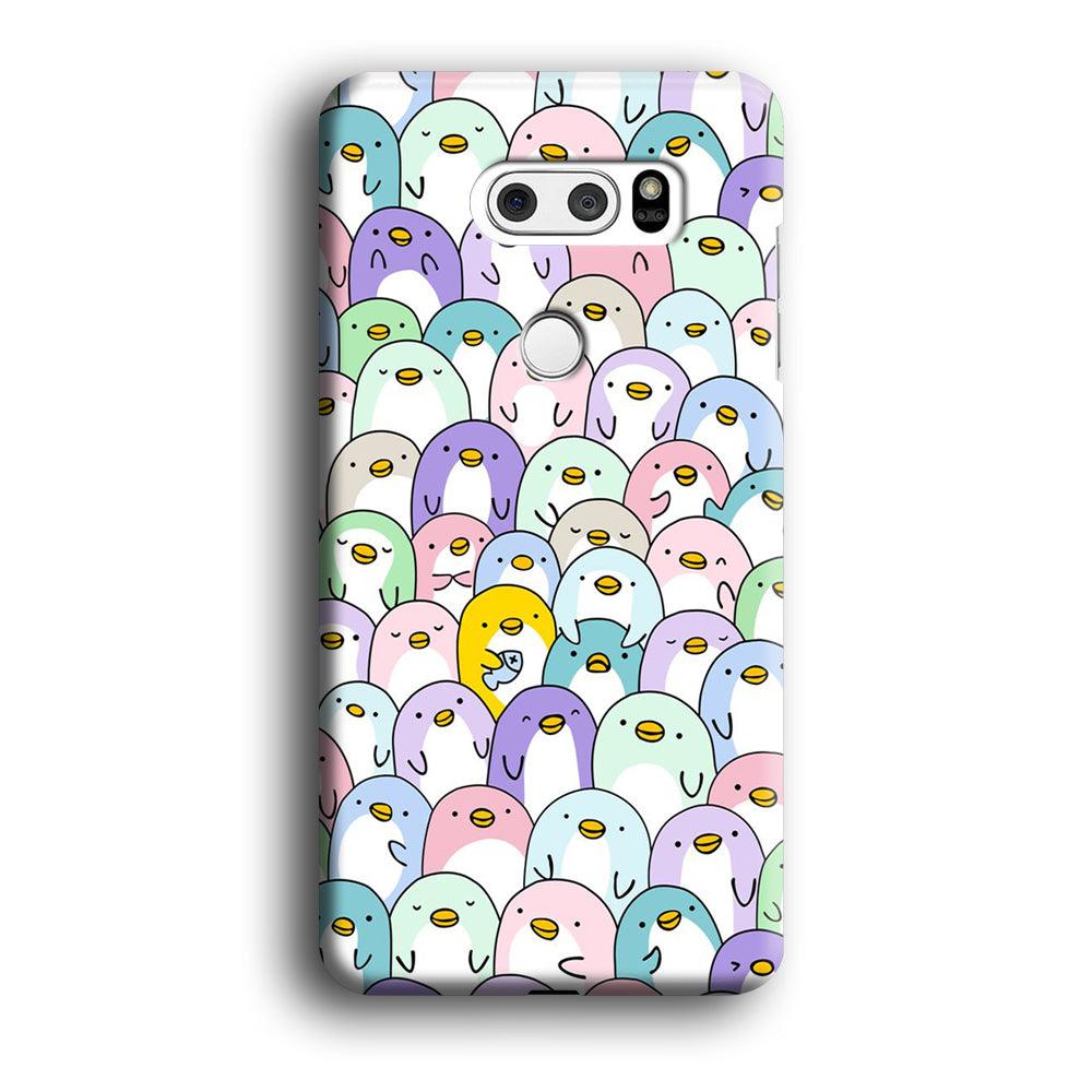Pinguins Doodle LG V30 3D Case-Xtracase