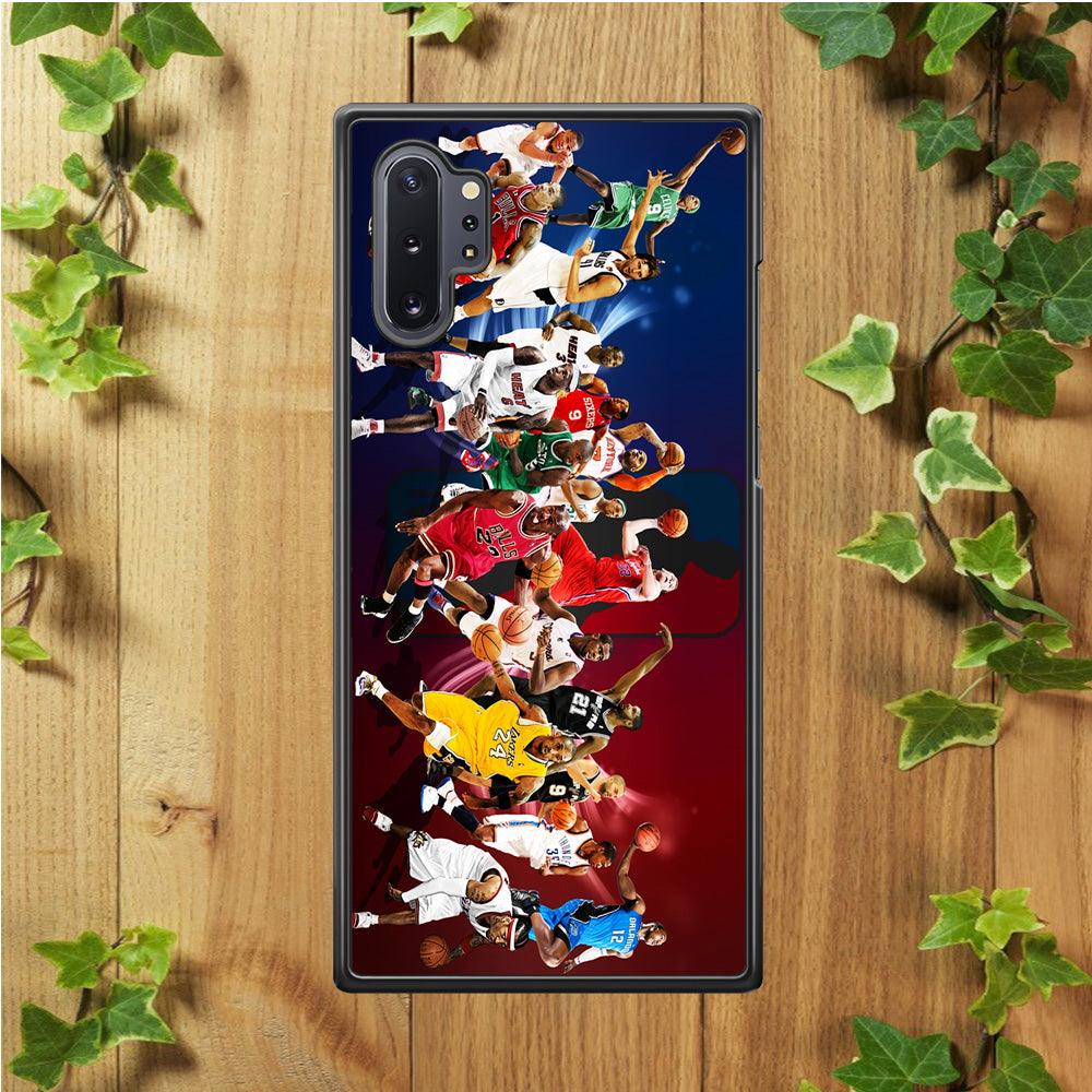 Players NBA Sports Samsung Galaxy Note 10 Plus Case-Rubber / Black (2D Case)-Xtracase