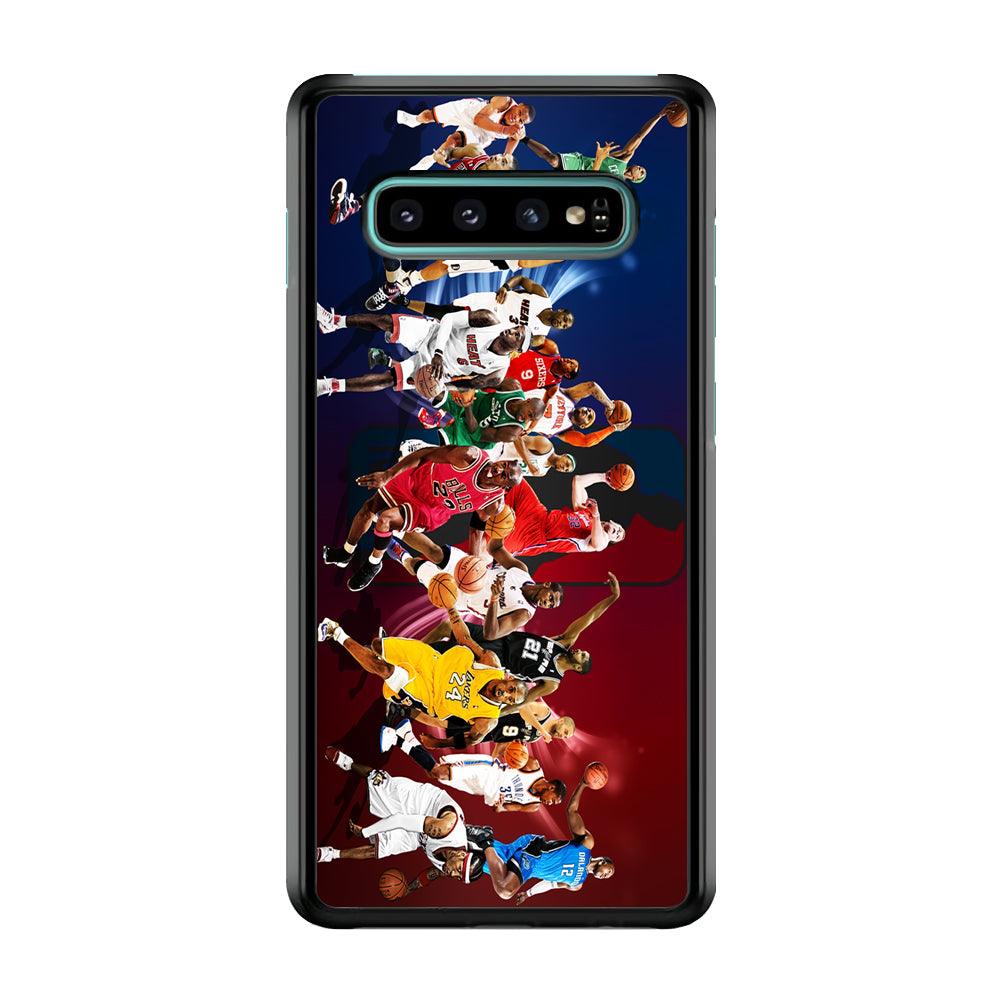 Players NBA Sports Samsung Galaxy S10 Plus Case-Rubber / Black (2D Case)-Xtracase