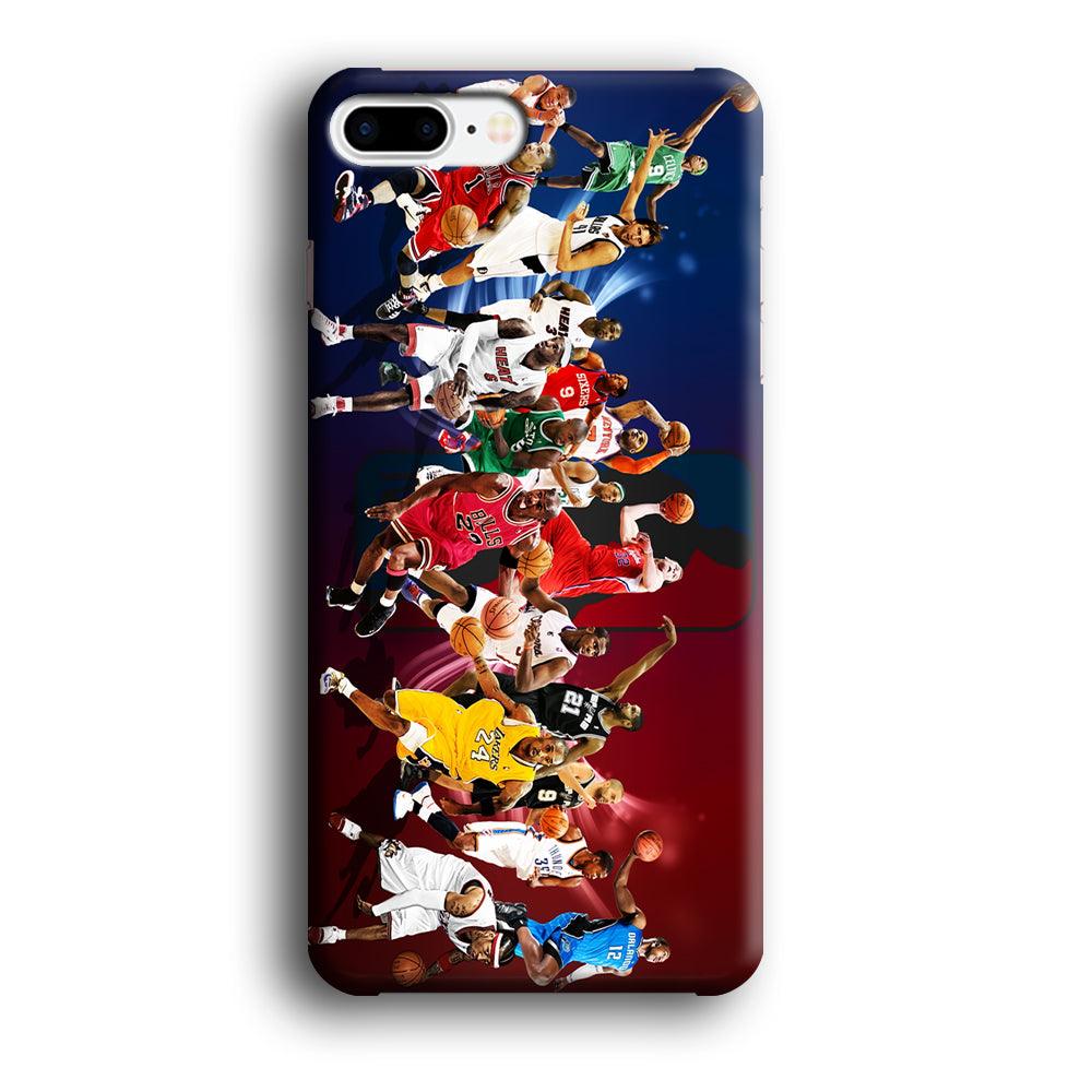 Players NBA Sports iPhone 8 Plus Case-Plastic / Full Wrap (3D Case)-Xtracase