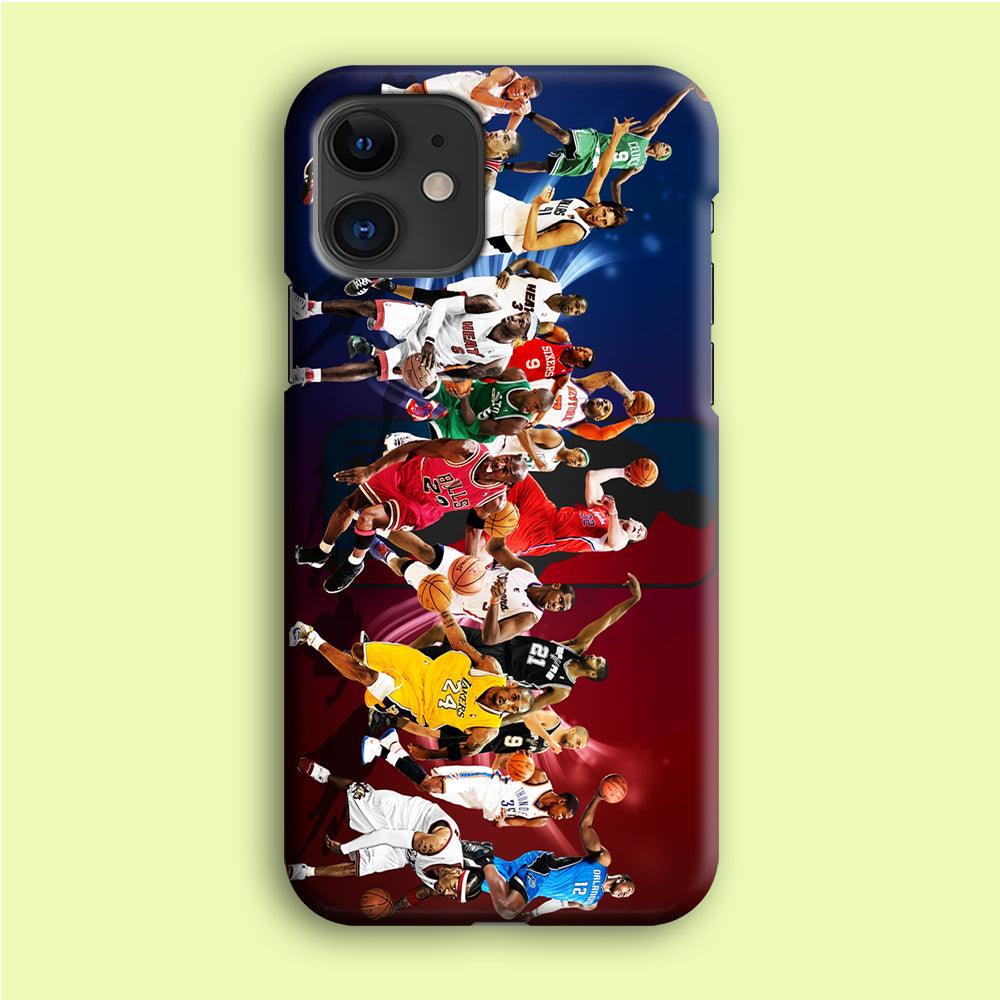 Players NBA Sports iPhone 12 Case-Plastic / Full Wrap (3D Case)-Xtracase