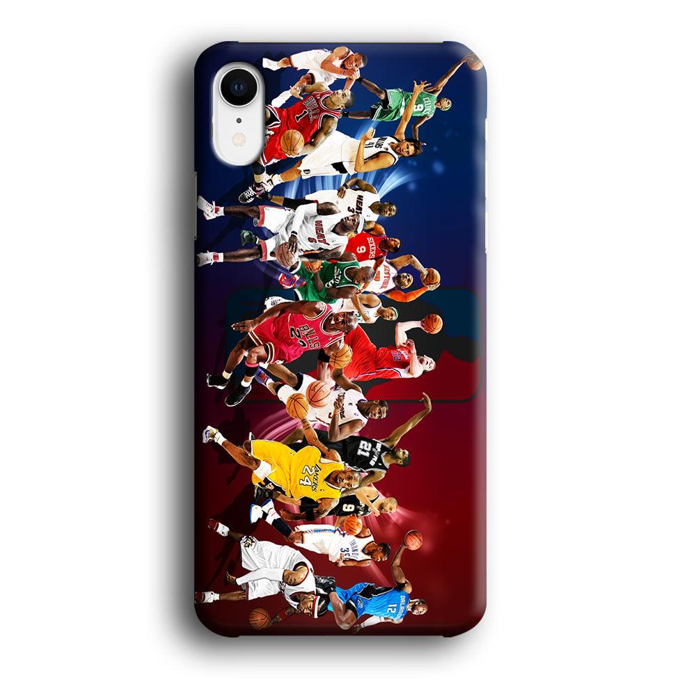 Players NBA Sports iPhone XR Case-Plastic / Full Wrap (3D Case)-Xtracase