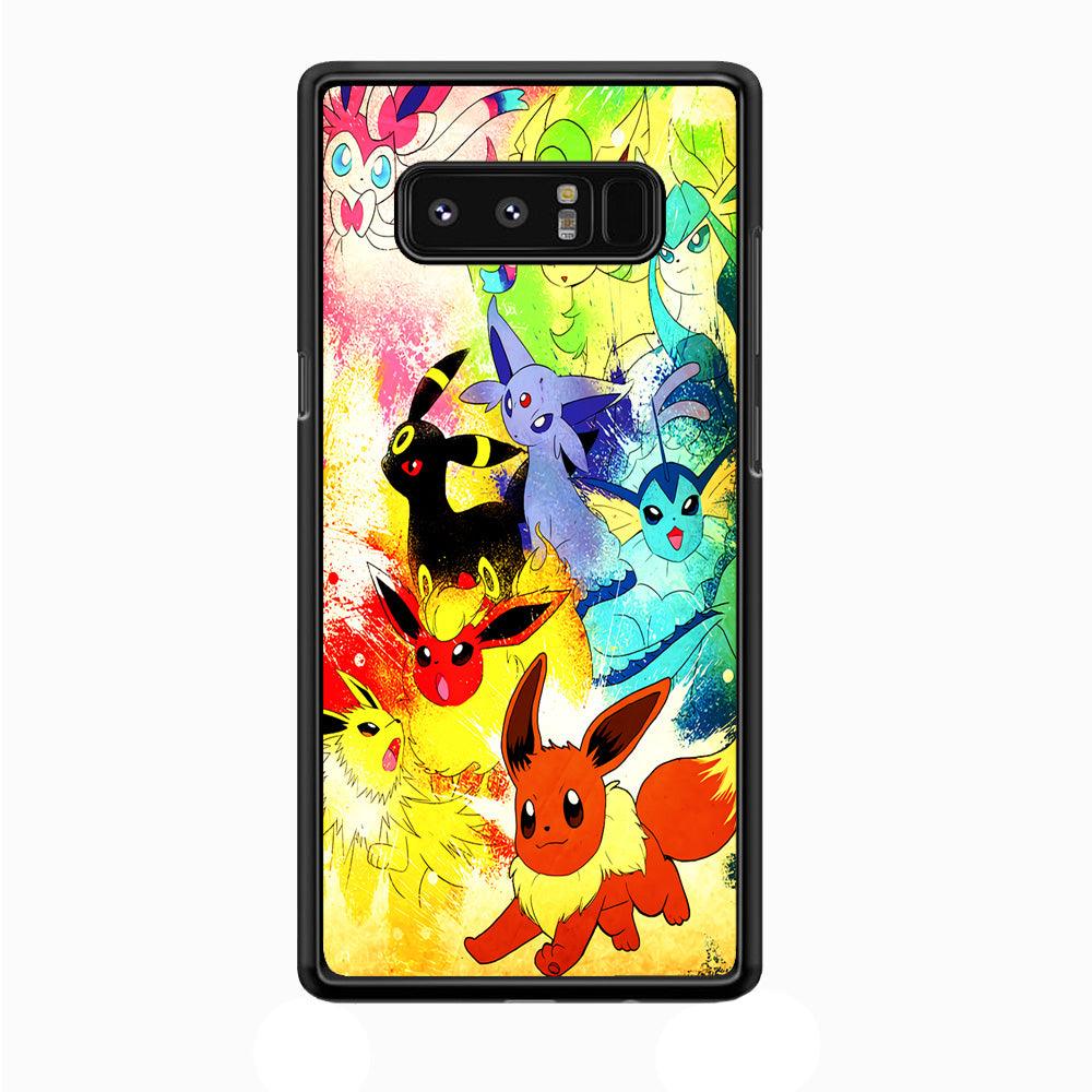 Pokemon Eevee Painting Samsung Galaxy Note 8 Case-Plastic / Full Wrap (3D Case)-Xtracase