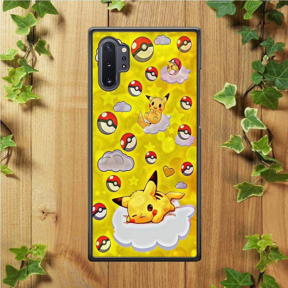 Pokemon Pikachu and Cloud Samsung Galaxy Note 10 Plus Case-Plastic / Full Wrap (3D Case)-Xtracase