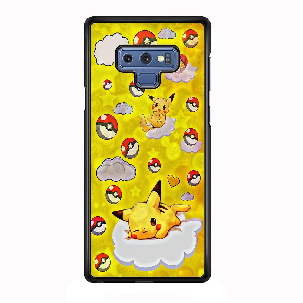 Pokemon Pikachu and Cloud Samsung Galaxy Note 9 Case-Plastic / Full Wrap (3D Case)-Xtracase