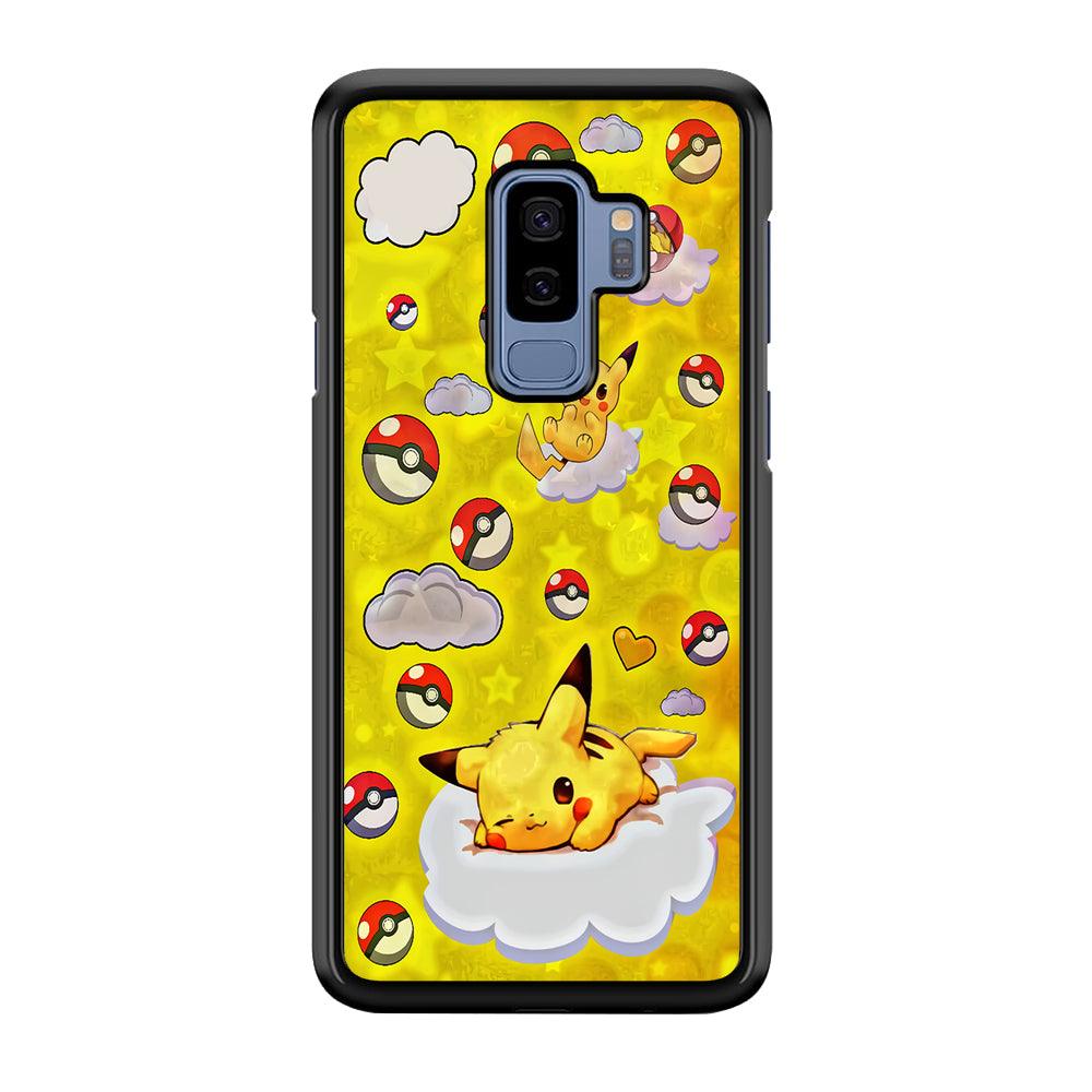 Pokemon Pikachu and Cloud Samsung Galaxy S9 Plus Case-Plastic / Full Wrap (3D Case)-Xtracase