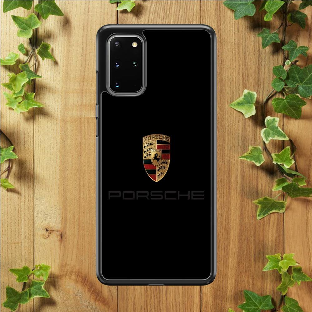 Porsche Logo Black Samsung Galaxy S20 Plus Case-Rubber / Black (2D Case)-Xtracase