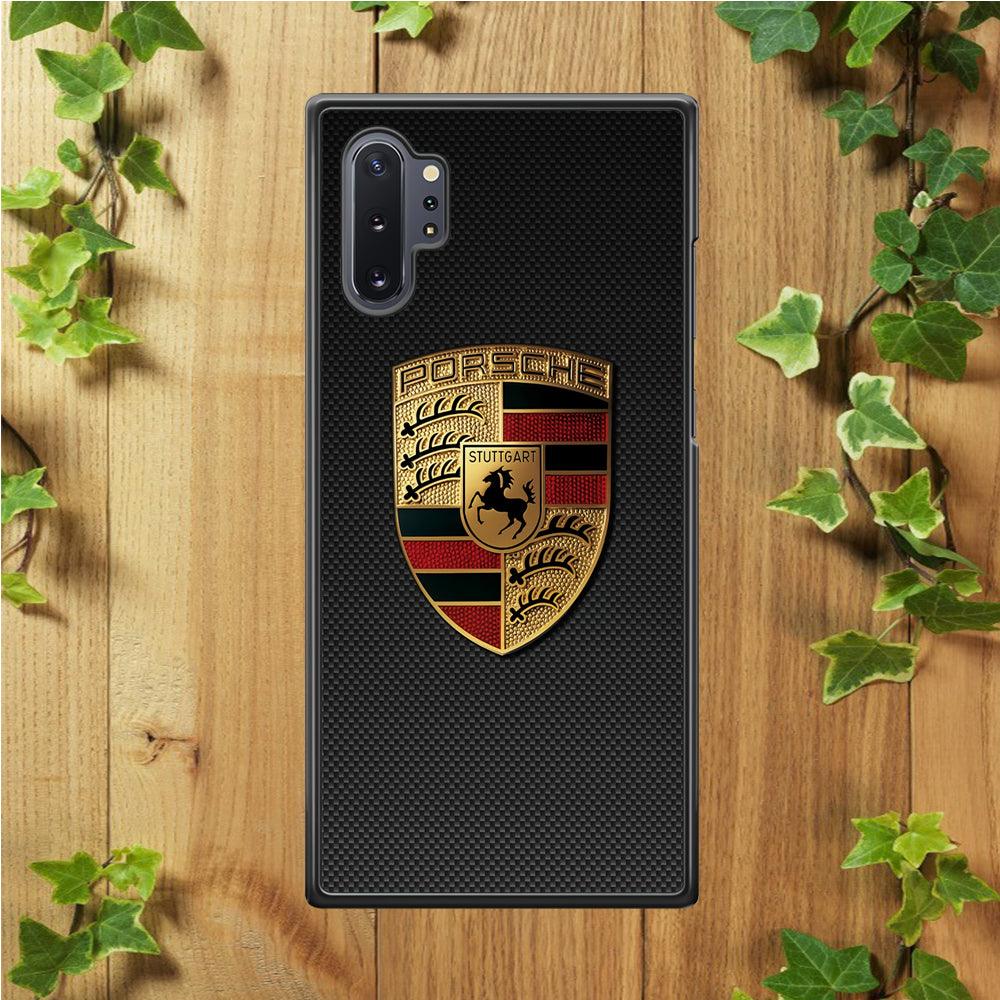 Porsche Logo Luxury Samsung Galaxy Note 10 Plus Case-Rubber / Black (2D Case)-Xtracase