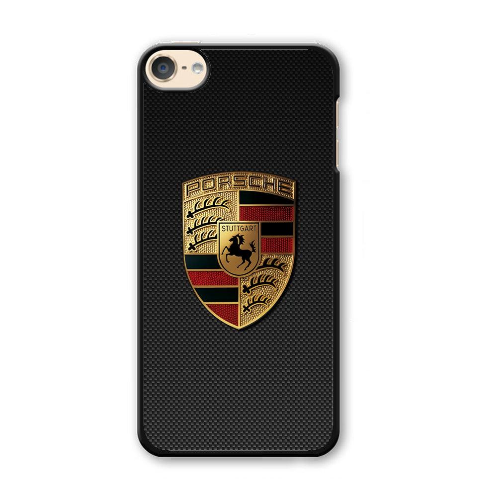 Porsche Logo Luxury iPod Touch 6 Case-Rubber / Black (2D Case)-Xtracase