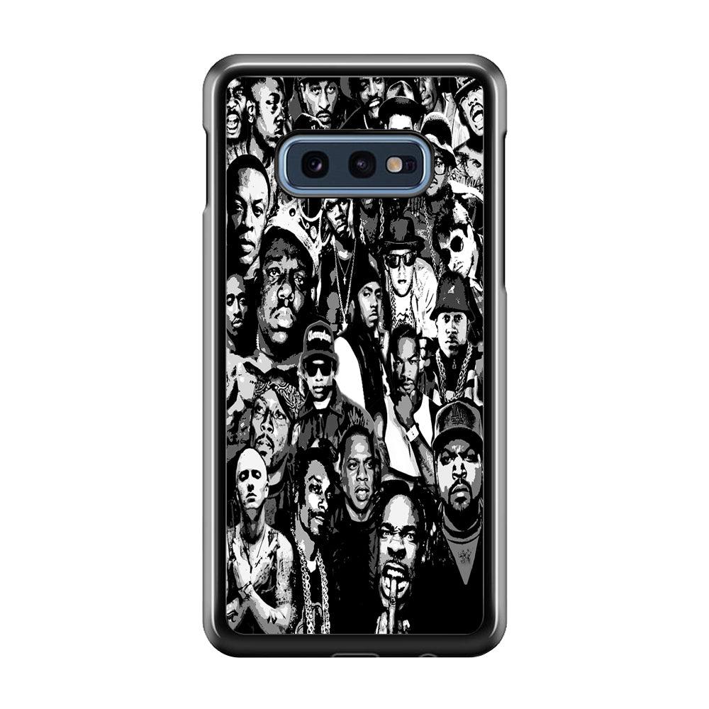Rap Legends Notorious Samsung Galaxy S10E Case-Rubber / White (2D Case)-Xtracase