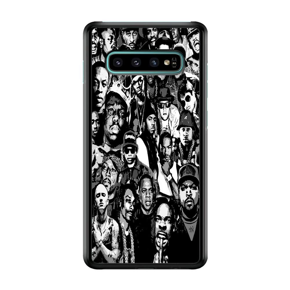 Rap Legends Notorious Samsung Galaxy S10 Case-Rubber / Black (2D Case)-Xtracase