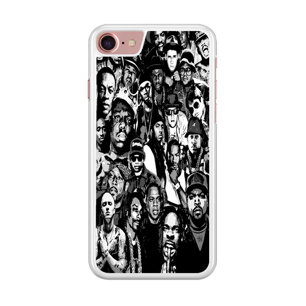 Rap Legends Notorious iPhone SE 2020 Case-Rubber / White (2D Case)-Xtracase