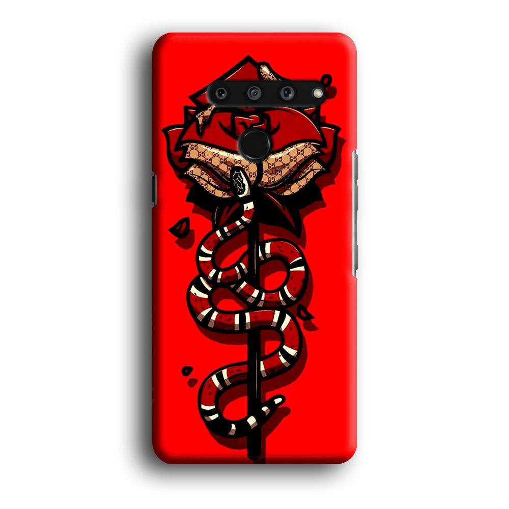Red Rose Red Snake LG V50 3D Case-Xtracase
