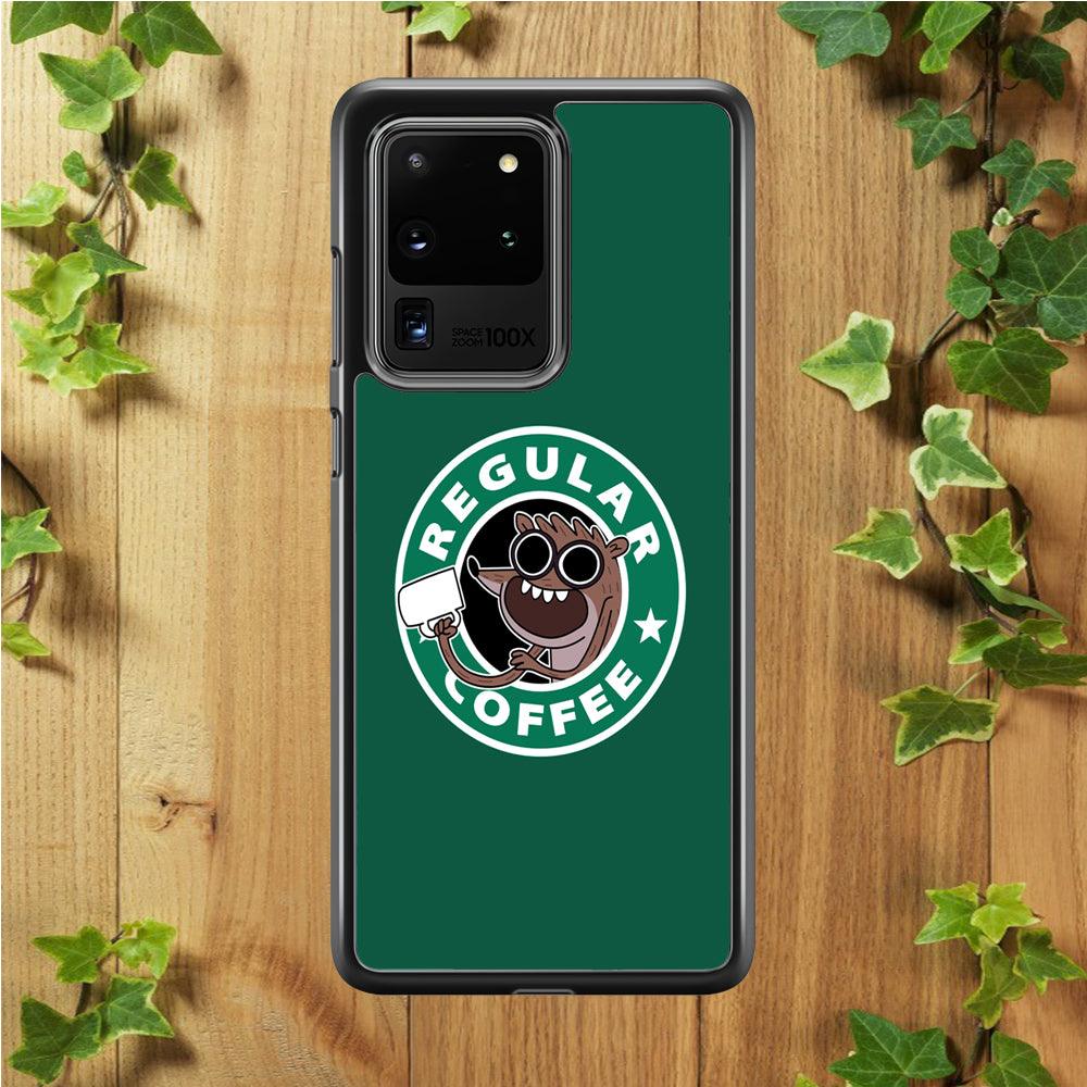 Regular Coffee Samsung Galaxy S20 Ultra Case-Rubber / White (2D Case)-Xtracase