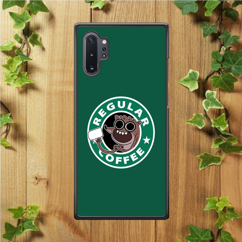 Regular Coffee Samsung Galaxy Note 10 Plus Case-Rubber / Black (2D Case)-Xtracase
