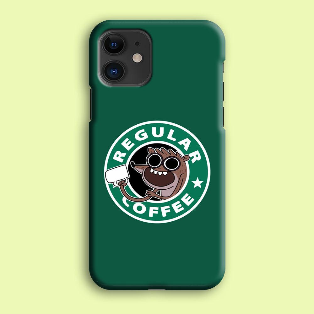 Regular Coffee iPhone 12 Case-Plastic / Full Wrap (3D Case)-Xtracase
