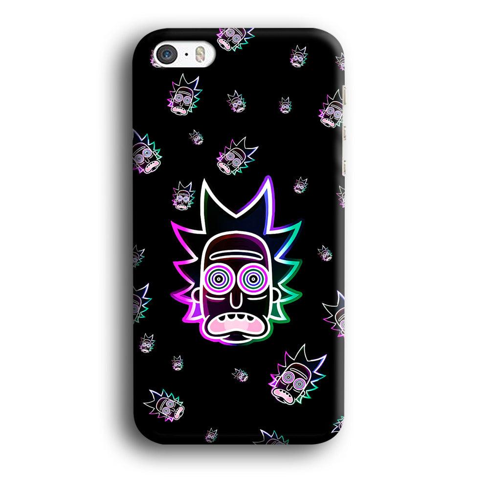Rick Face Neon iPhone 5 | 5s Case-Plastic / Full Wrap (3D Case)-Xtracase