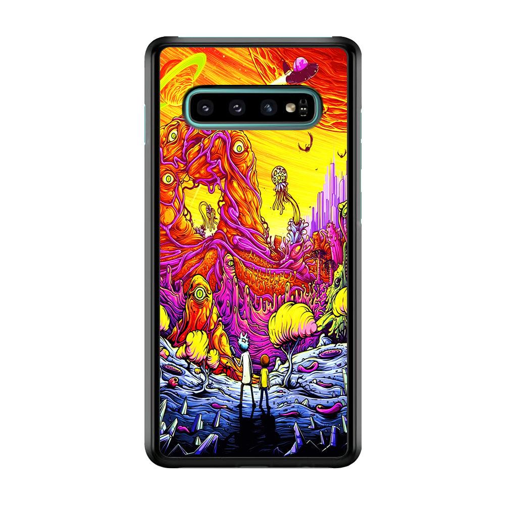 Rick and Morty Alien Planet Samsung Galaxy S10 Case-Plastic / Full Wrap (3D Case)-Xtracase