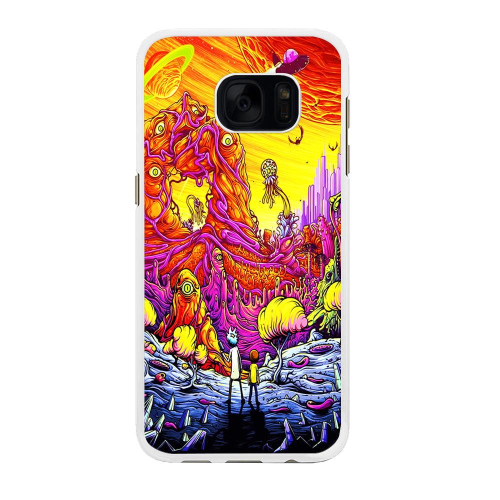 Rick and Morty Alien Planet Samsung Galaxy S7 Edge Case-Plastic / Full Wrap (3D Case)-Xtracase