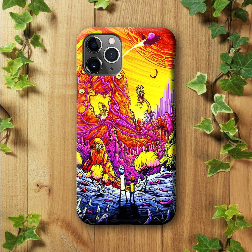 Rick and Morty Alien Planet iPhone 11 Pro Case-Plastic / Full Wrap (3D Case)-Xtracase