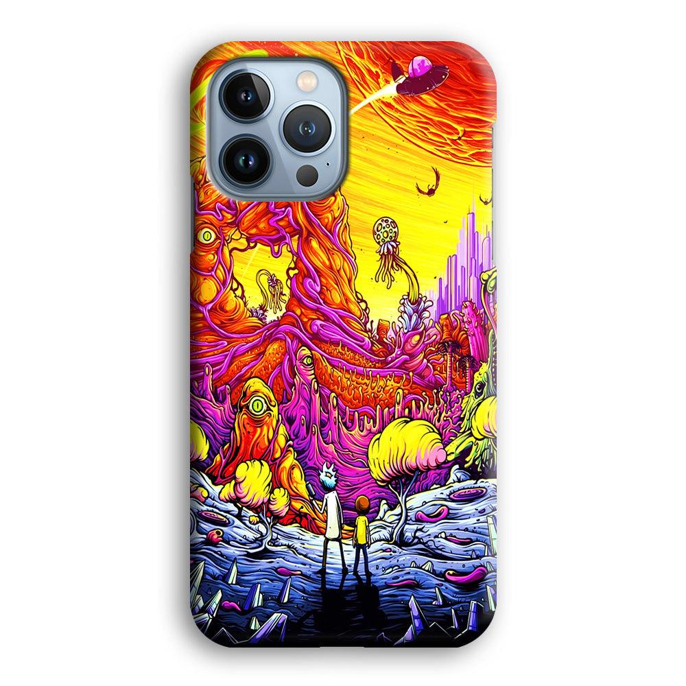 Rick and Morty Alien Planet iPhone 13 Pro Case-Plastic / Full Wrap (3D Case)-Xtracase