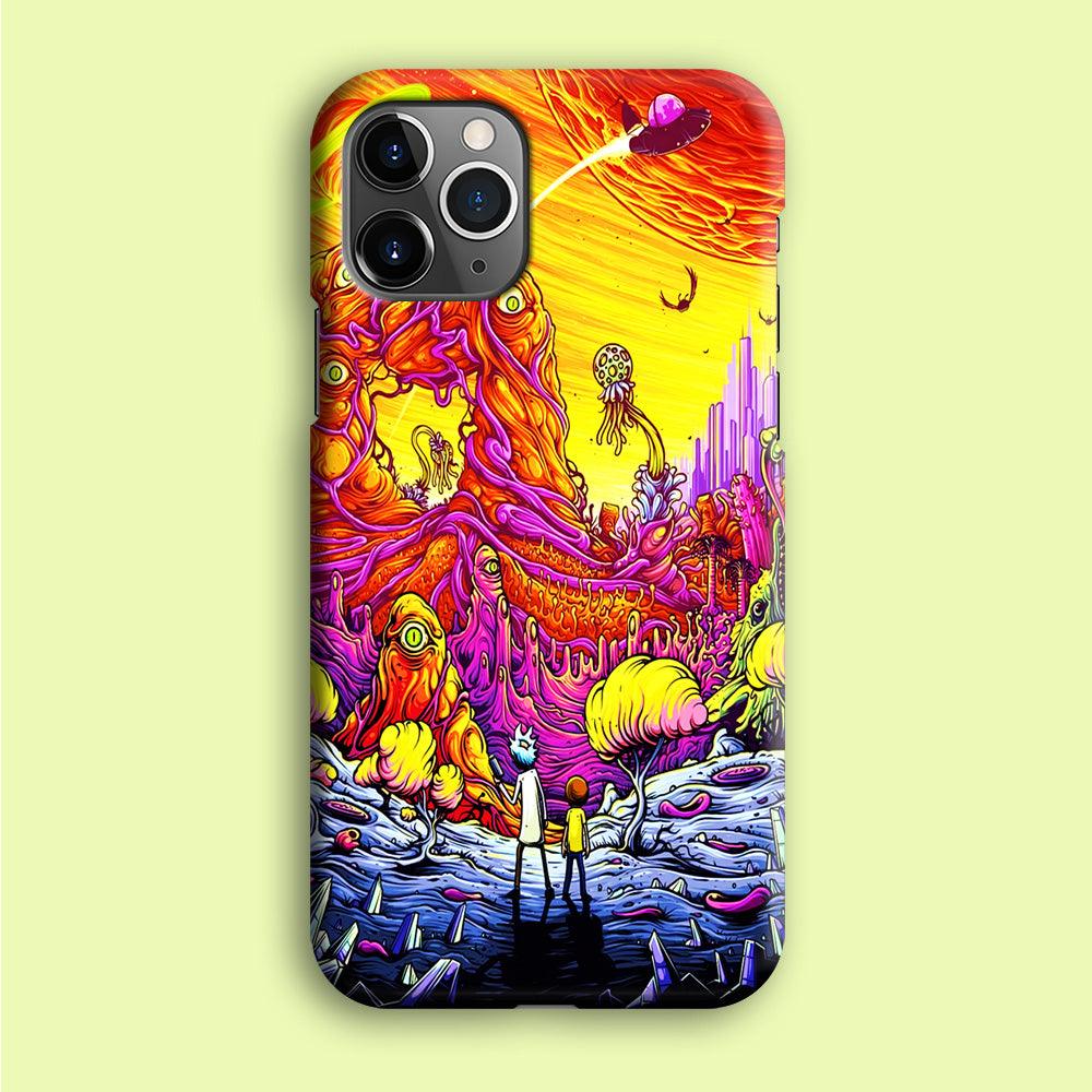 Rick and Morty Alien Planet iPhone 12 Pro Case-Plastic / Full Wrap (3D Case)-Xtracase