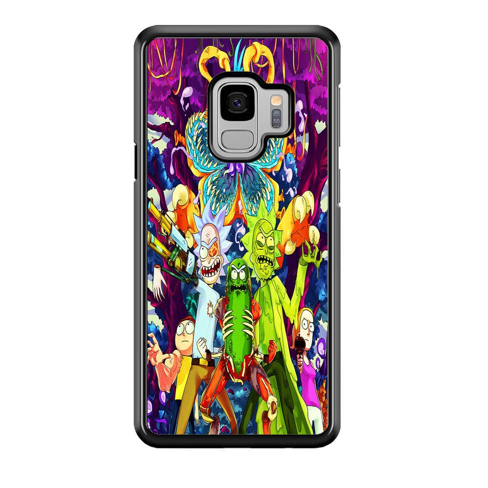 Rick and Morty Monster Samsung Galaxy S9 Case-Rubber / Black (2D Case)-Xtracase