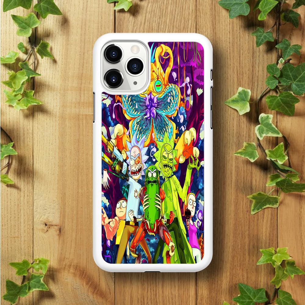 Rick and Morty Monster iPhone 11 Pro Case-Rubber / White (2D Case)-Xtracase