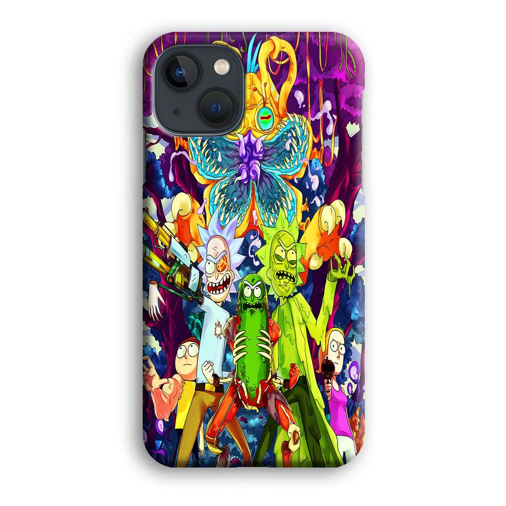 Rick and Morty Monster iPhone 13 Mini Case-Plastic / Full Wrap (3D Case)-Xtracase