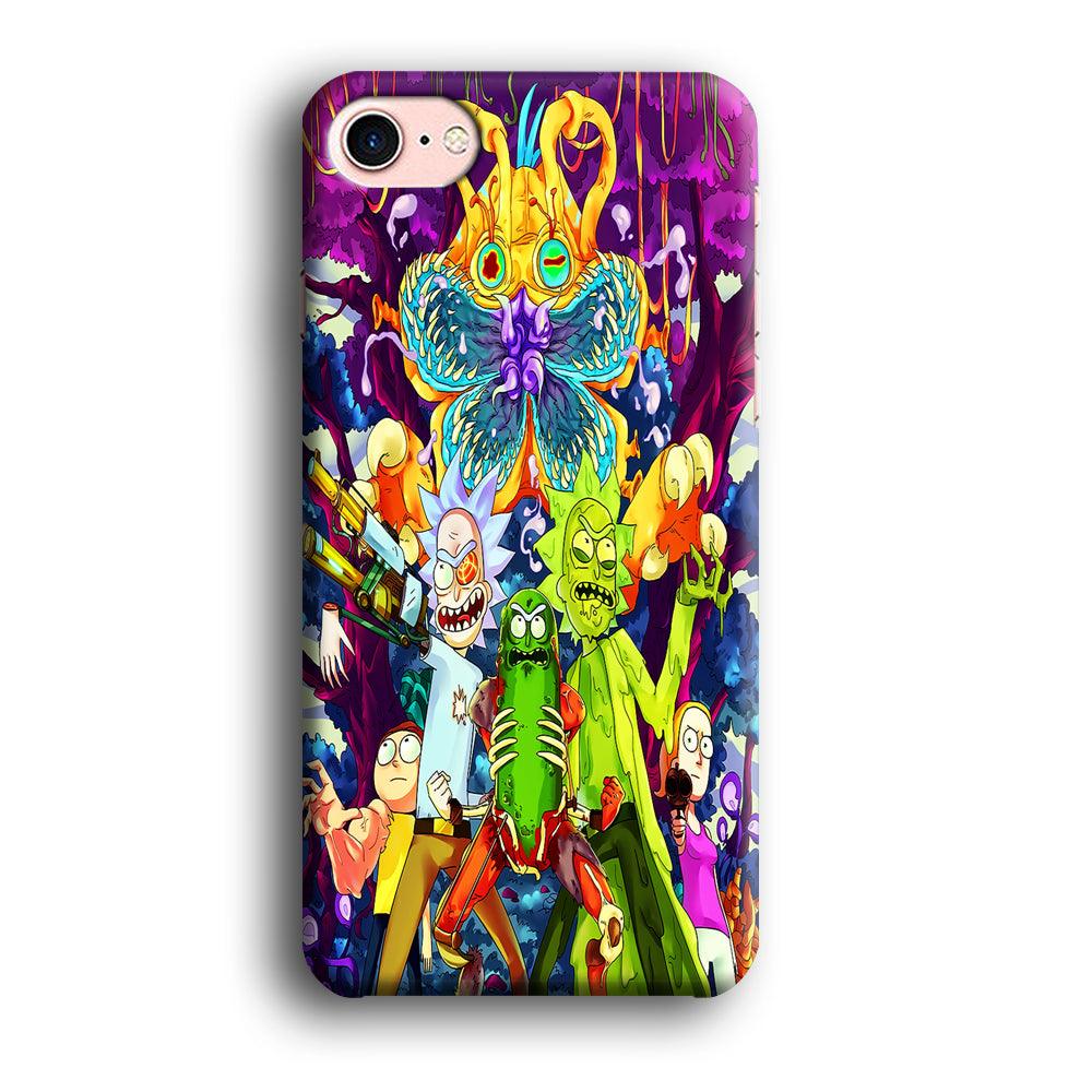 Rick and Morty Monster iPhone SE 2020 Case-Plastic / Full Wrap (3D Case)-Xtracase