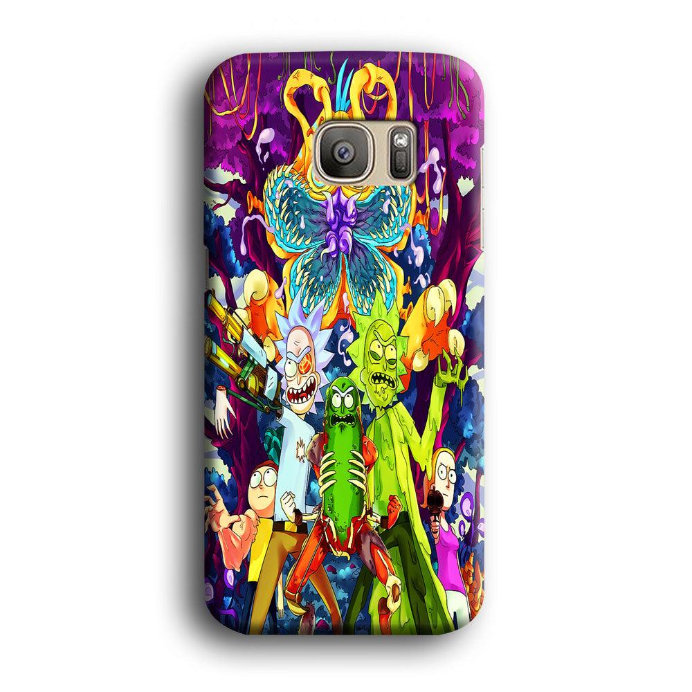 Rick and Morty Monster Samsung Galaxy S7 Edge Case-Plastic / Full Wrap (3D Case)-Xtracase